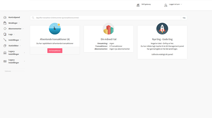 Betalingsysstem dashboard